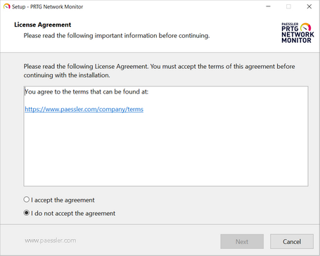 Setup Dialog: License Agreement