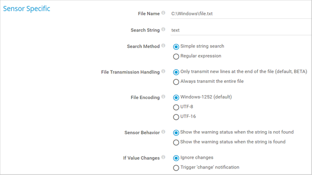 Sensor Specific