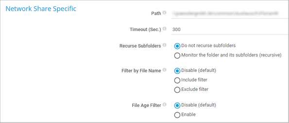 Network Share Specific